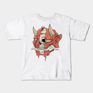 Oni skull mask Kids T-Shirt